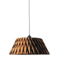 Suspension en bois ajouré motif zigzag noir et naturel – Ø46 cm