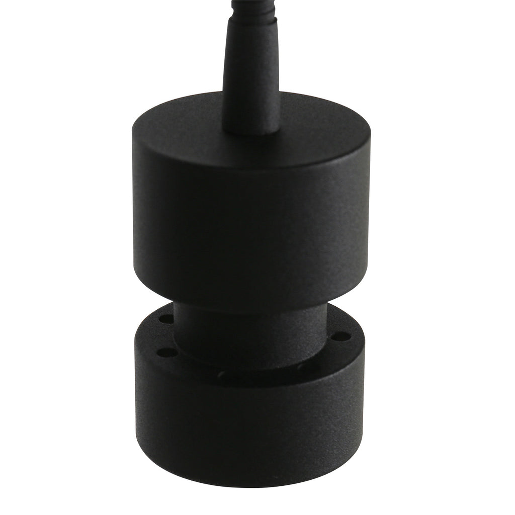 Applique murale noire en métal avec port USB et bras flexible – H33 cm