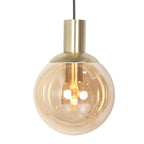 Suspension en verre ambré et laiton à globes multiples ajustables – Ø60 cm