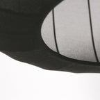 Suspension en lin noir avec ampoule visible – Ø55 cm