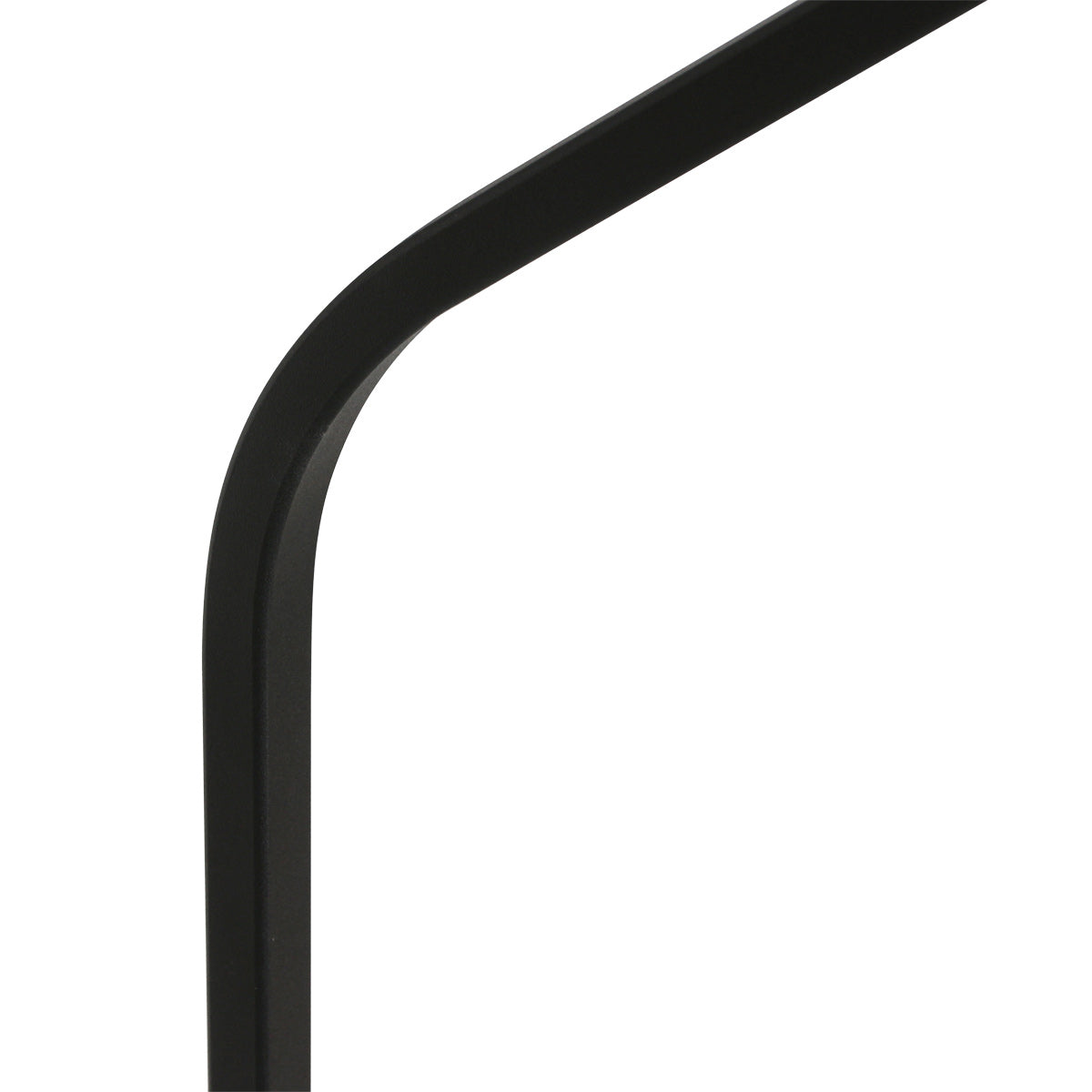 Lampadaire en métal noir bras coudé et abat-jour blanc – H173 cm