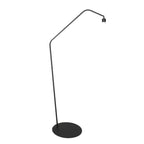 Lampadaire en métal noir bras déporté abat-jour écru – H173 cm