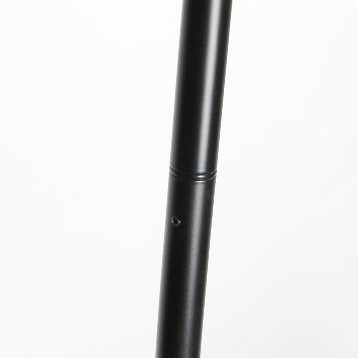 Lampadaire arc en métal noir abat-jour fibres naturelles – H210 cm