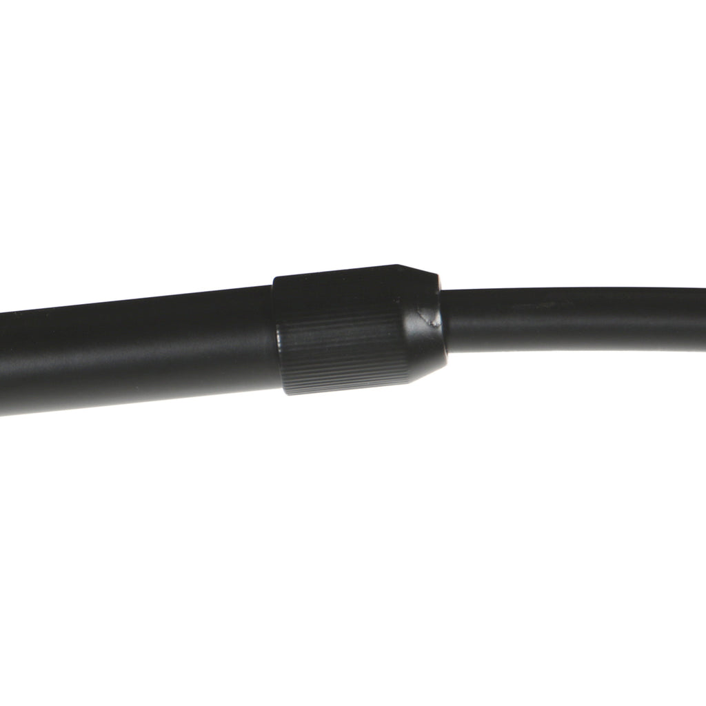 Lampadaire arc en métal noir abat-jour fibres naturelles – H210 cm