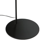 Lampadaire en métal noir avec abat-jour en rotin tressé naturel – H190 cm