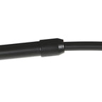 Lampadaire arqué en métal noir abat-jour rotin naturel – H193 cm