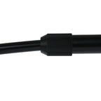 Lampadaire arqué en métal noir abat-jour dôme verre fumé – H230 cm