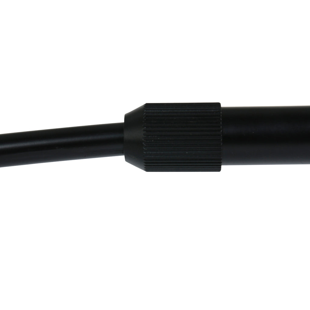 Lampadaire arqué en métal noir abat-jour dôme verre fumé – H230 cm