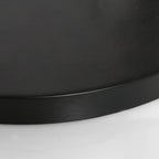 Lampadaire arqué en métal noir abat-jour dôme verre fumé – H230 cm