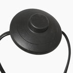 Lampadaire arqué en métal noir abat-jour dôme verre fumé – H230 cm