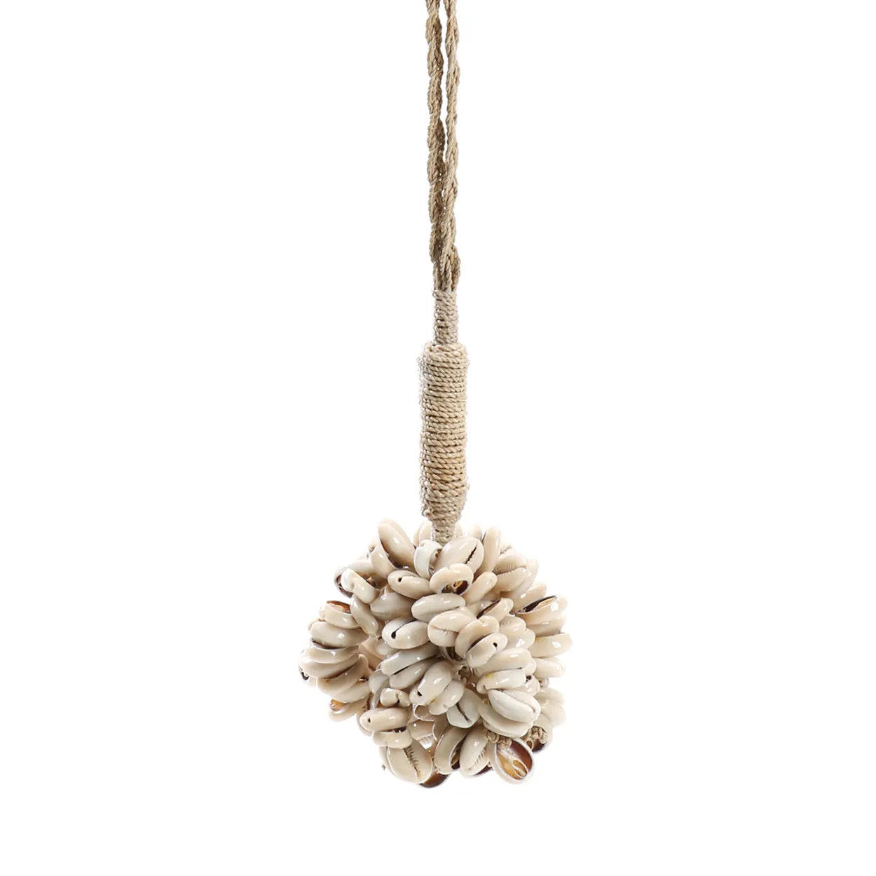 Suspension coquillages et corde - 60 cm