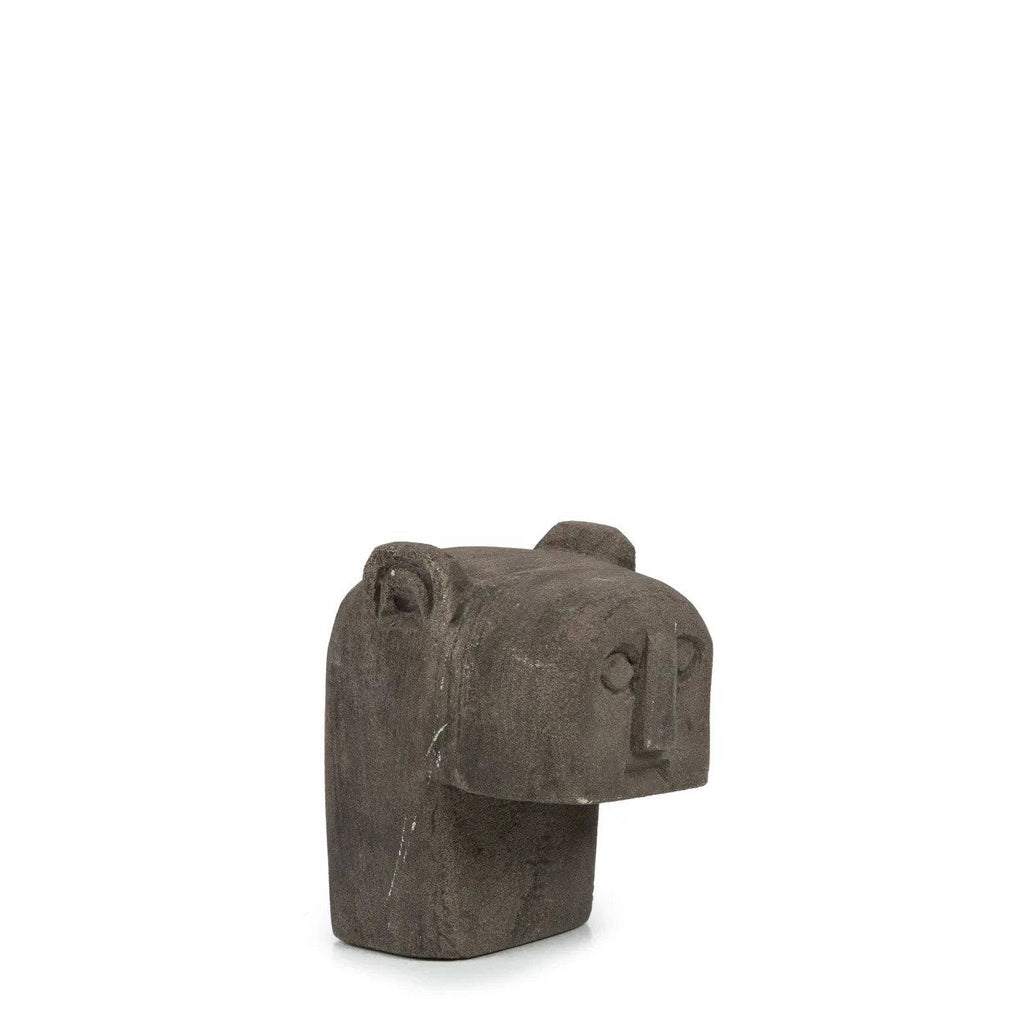Sculpture décorative en pierre grise - 9x6 cm