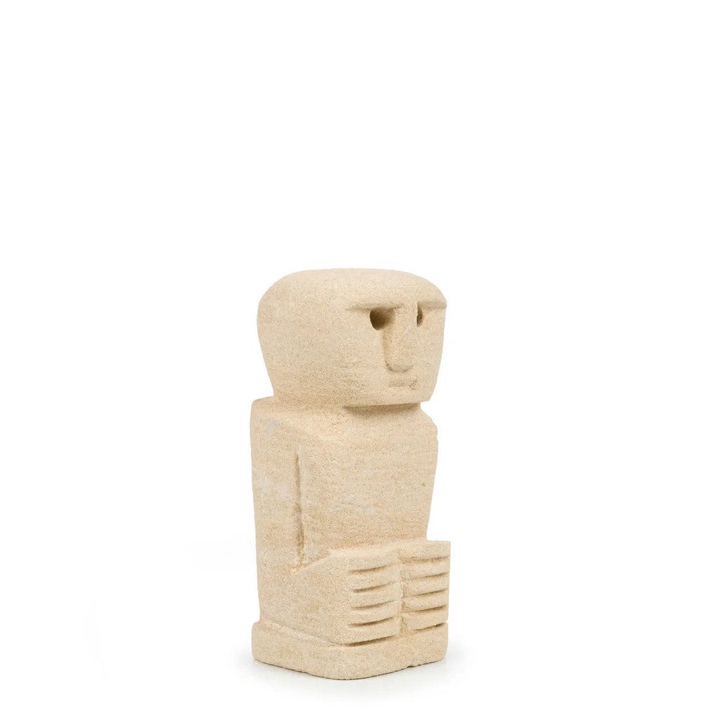 Statue décorative en grès – Silhouette anthropomorphe – H12 cm