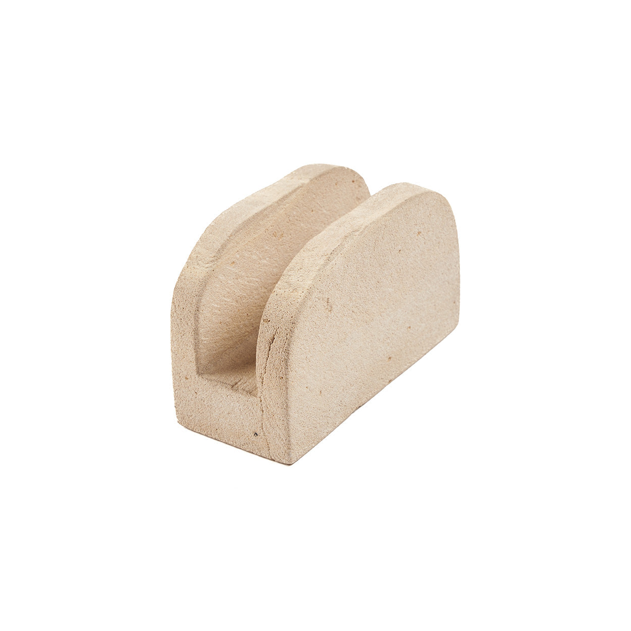 Porte-serviettes de table en pierre naturelle forme arche beige