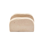 Porte-serviettes de table en pierre naturelle forme arche beige