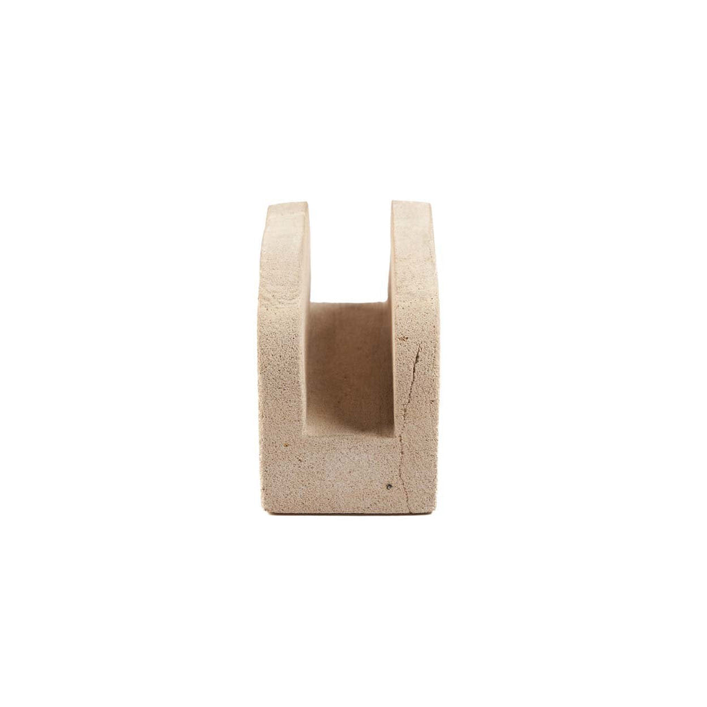 Porte-serviettes de table en pierre naturelle forme arche beige