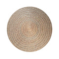 Tapis rond en jonc de mer tressé motif cercles naturels – Ø200 cm
