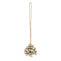 Suspension en coquillages beige – Pompon artisanal