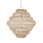 Suspension rotin naturel ajouré forme nuage – Ø102 cm