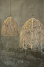 Suspension dôme en rotin tressé naturel – Ø40 cm