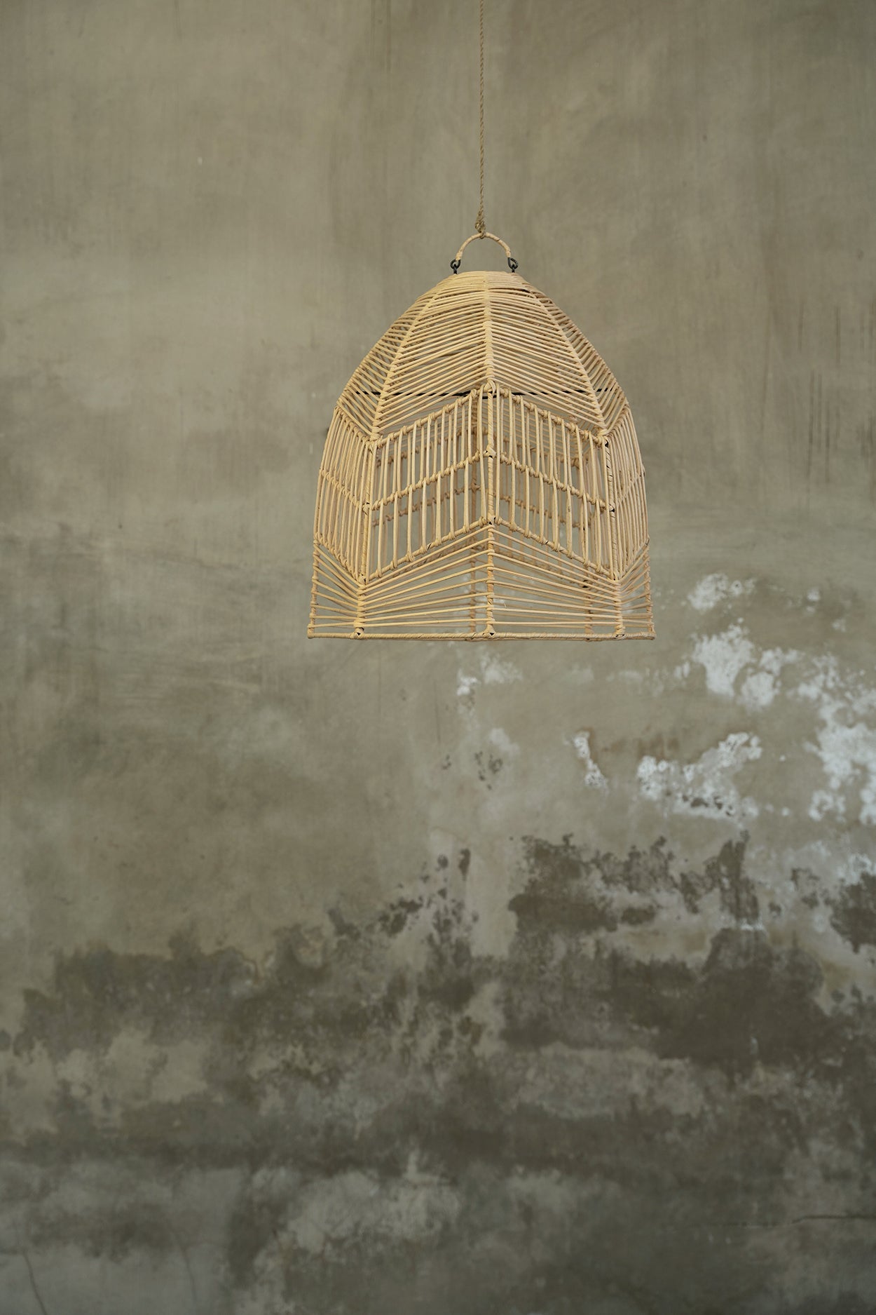 Suspension dôme en rotin tressé naturel – Ø40 cm