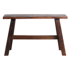 Banc en bois recyclé brun au look industriel rustique – 85x20 cm