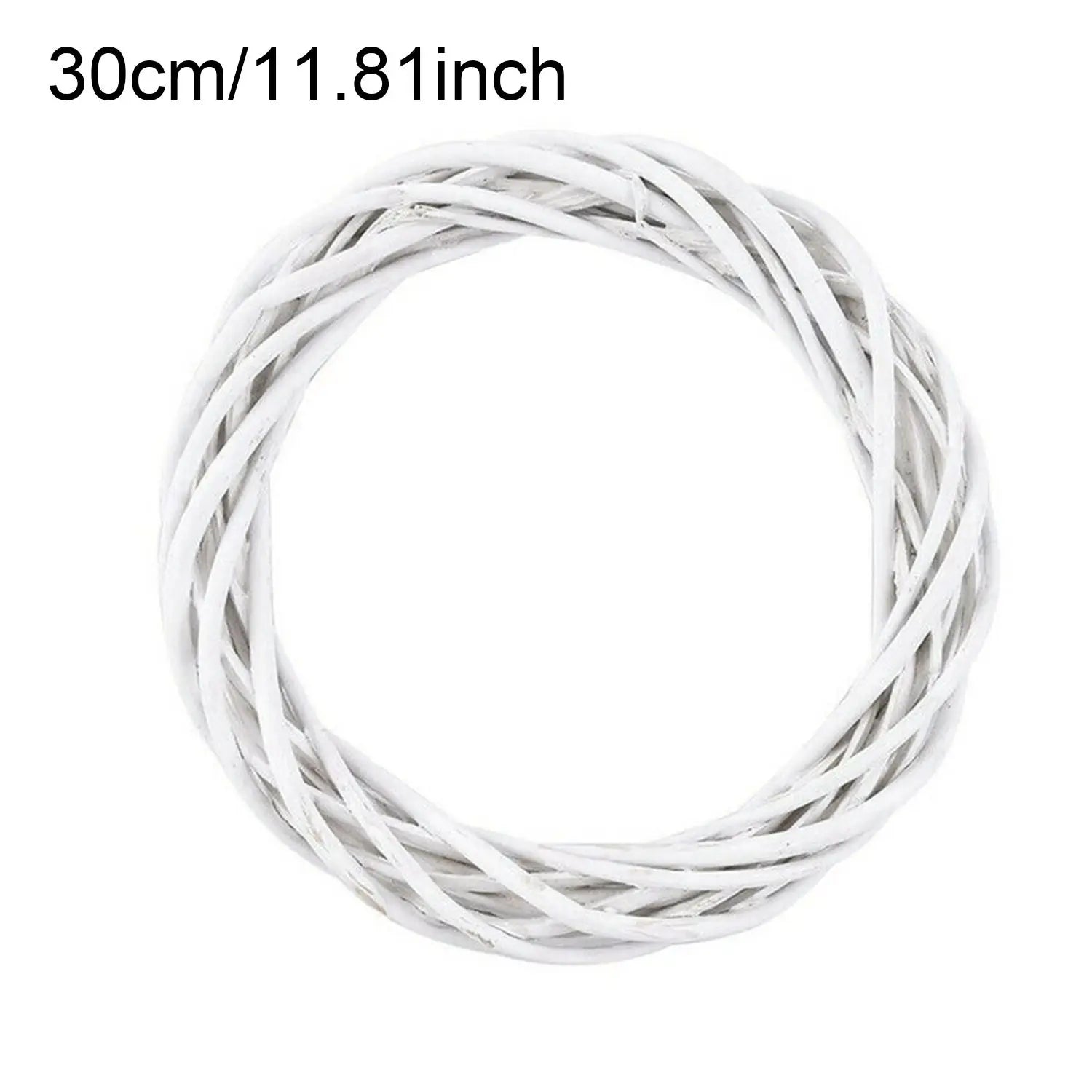 Couronne Murale en Rotin Blanc 30cm