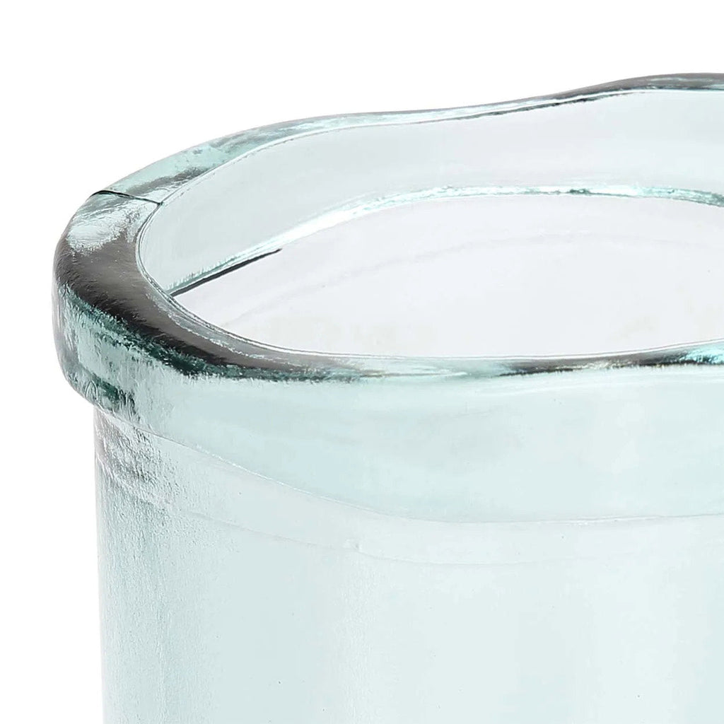 Vase en verre recyclé bleu 36 cm – Design épuré