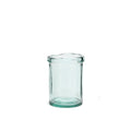 Vase en verre recyclé bleu 20 cm au design épuré