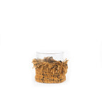 Porte-bougie en coton tricoté – Marron cannelle – H8 cm