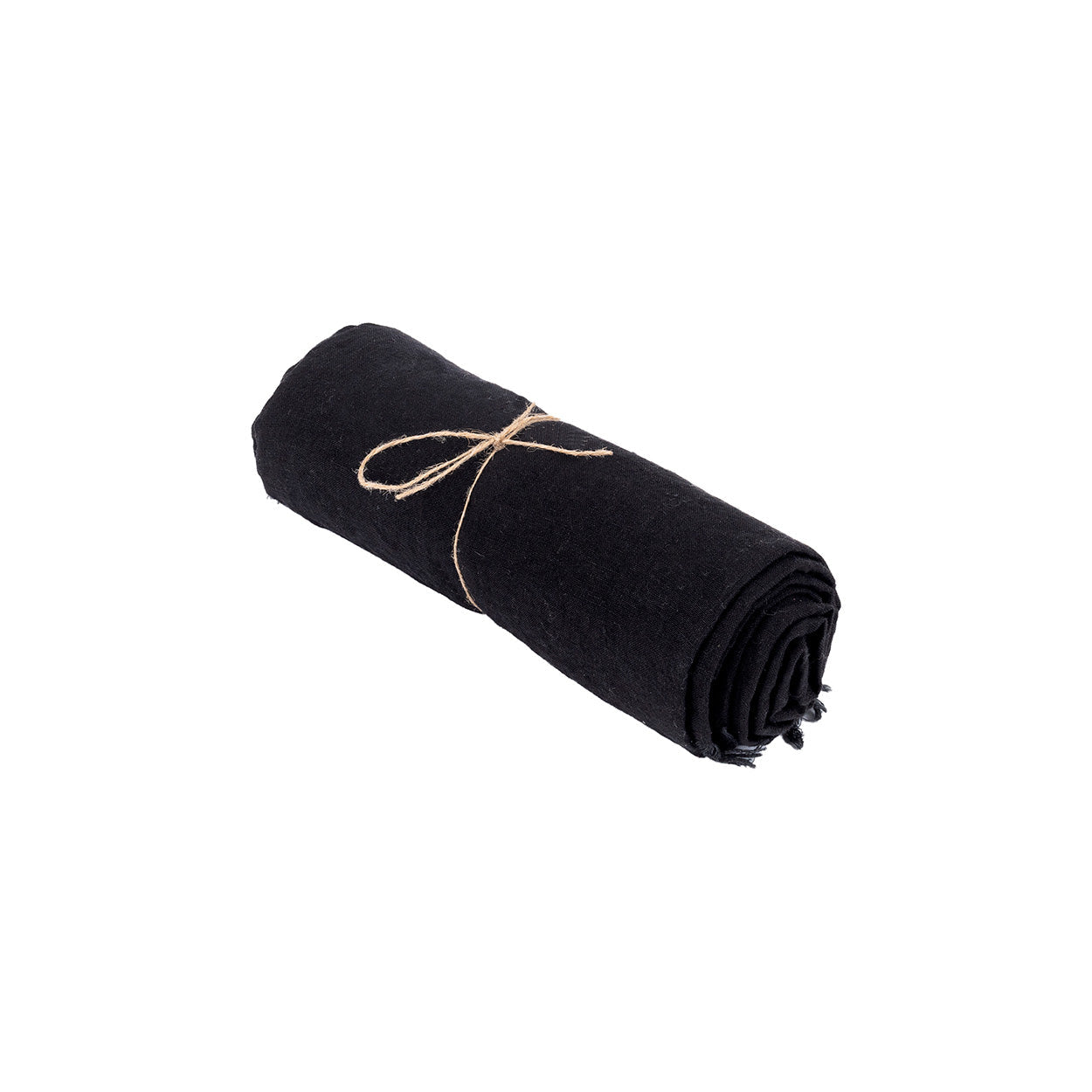 Nappe carrée en lin noir 150x150 cm pour table à manger