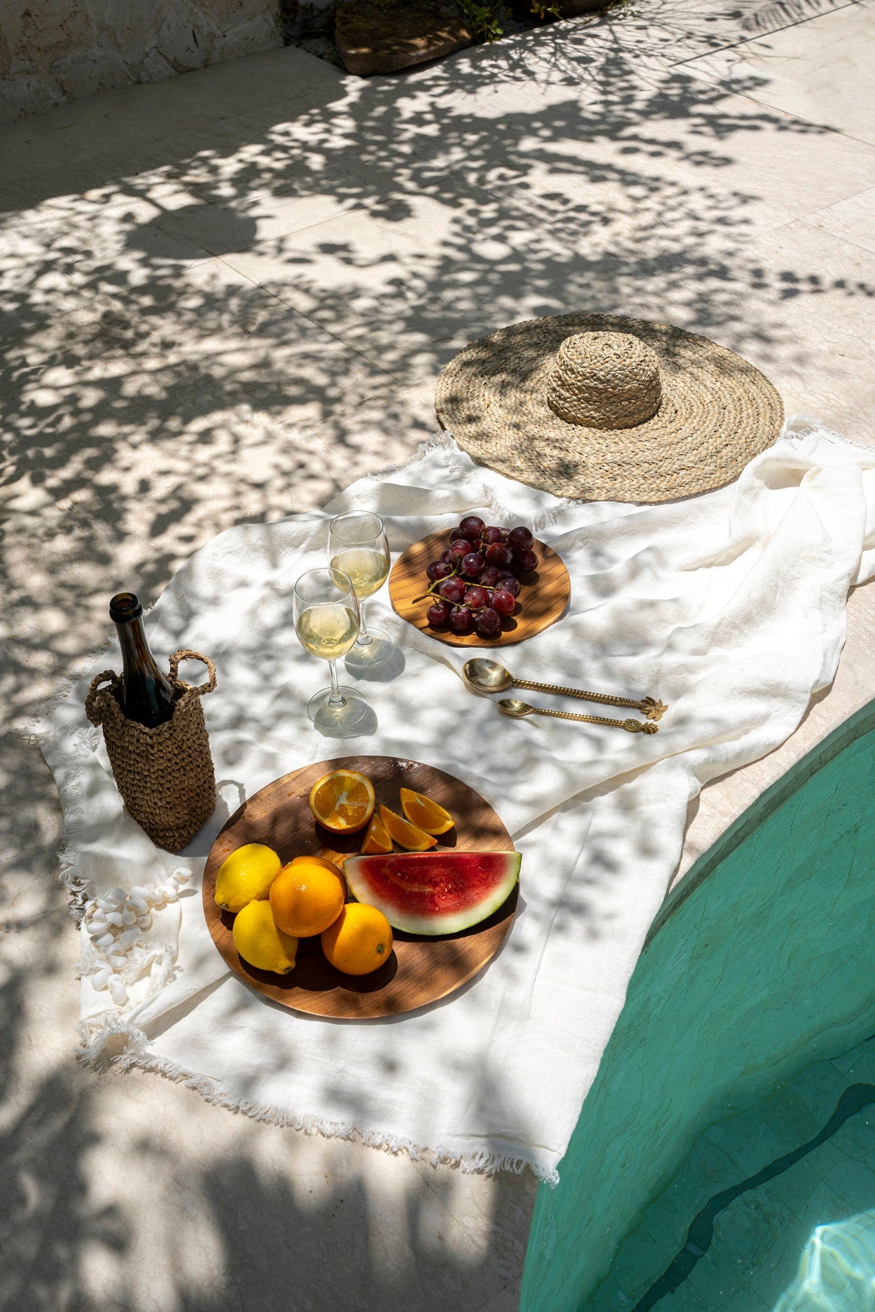 Nappe en lin blanc 150x250 cm pour table à manger