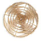 Suspension en rotin naturel tressé forme bouteille ondulée – H70 cm