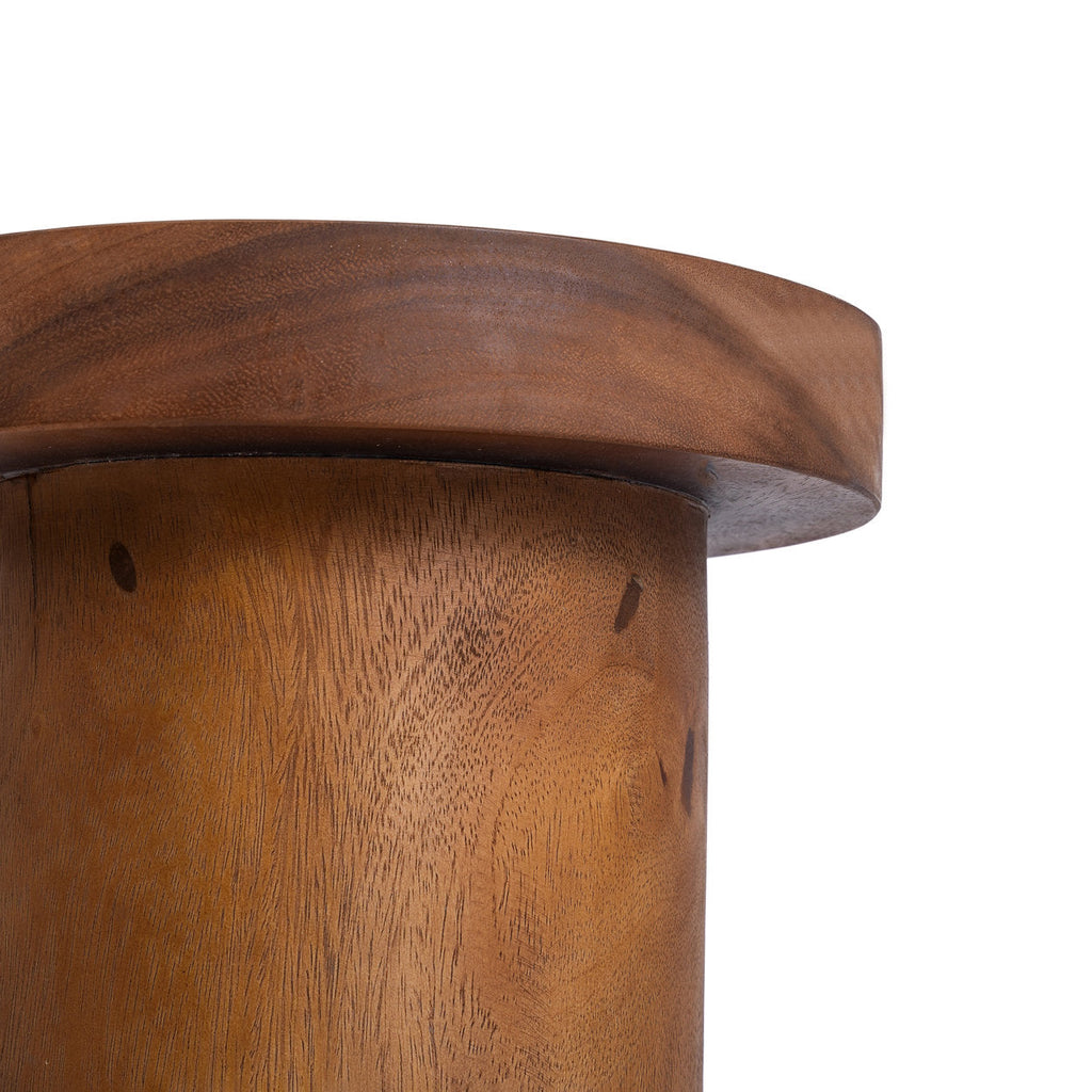 Table d’appoint en bois de Suar naturel 45x30 cm