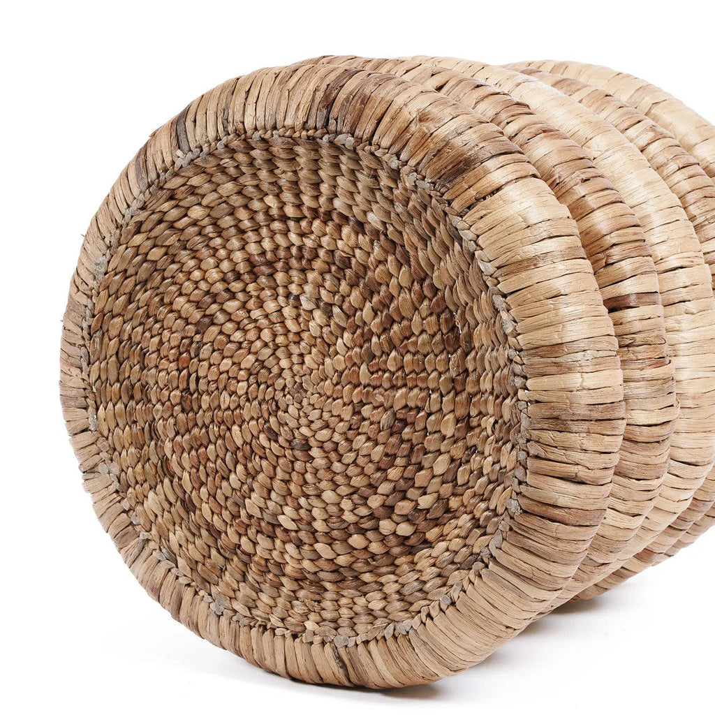 Panier en jacinthe d'eau naturel avec poignées 66 cm
