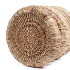 Panier en jacinthe d'eau naturel avec poignées 66 cm