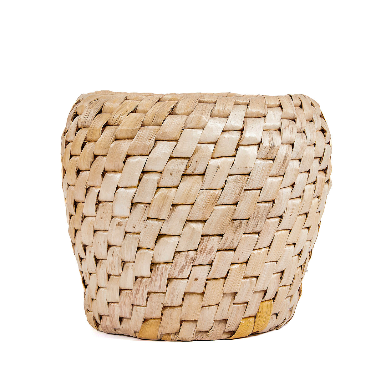 Panier en jacinthe d'eau tressée – Ø41 cm