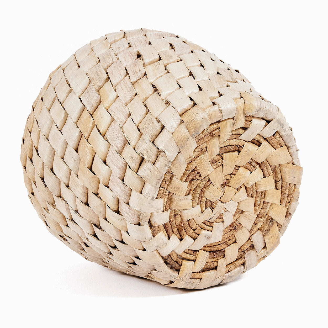 Panier en jacinthe d'eau tressée – Ø41 cm