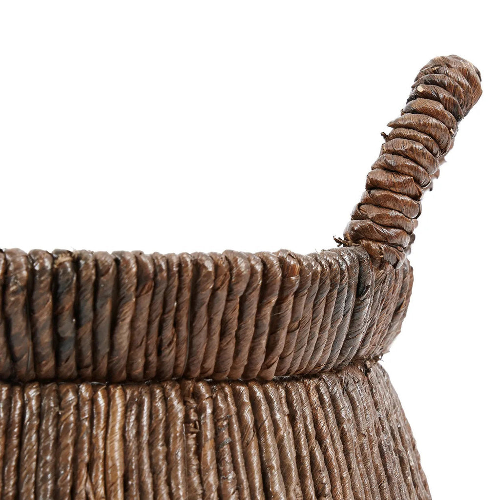 Panier en feuille de bananier tressé 42x26 cm