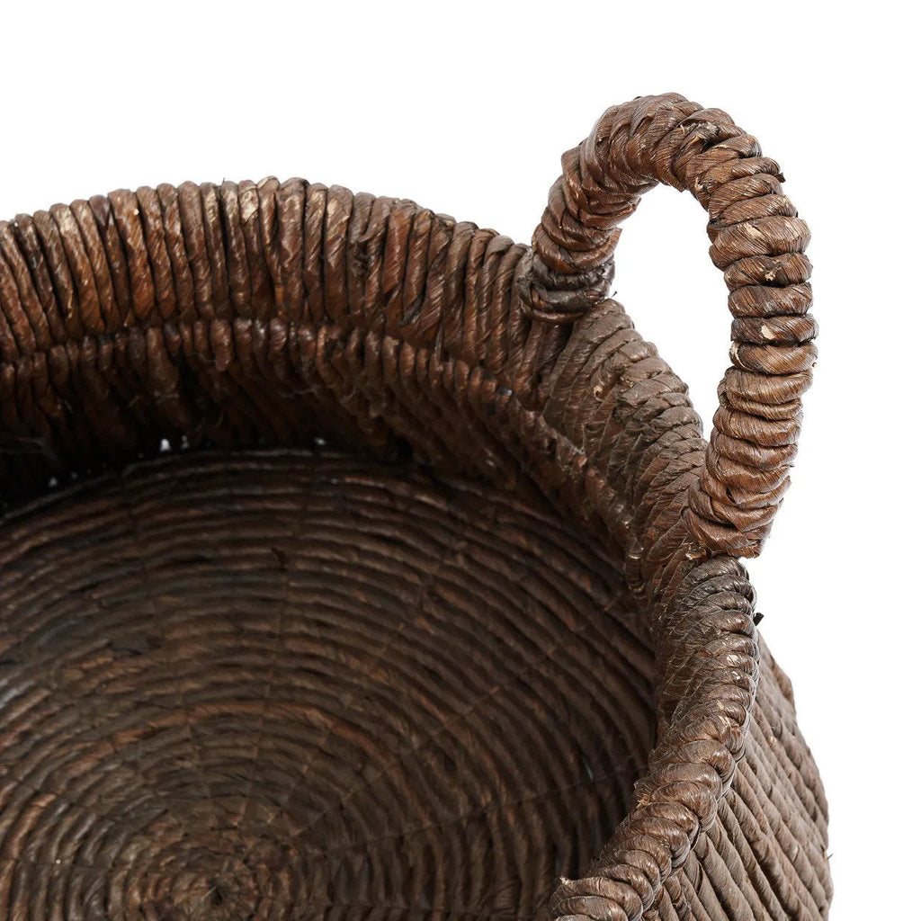 Panier en feuille de bananier tressé 42x26 cm