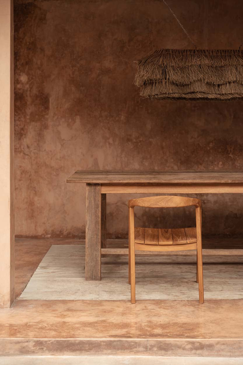 Suspension frangée en fibres naturelles beige paille – 140x60 cm