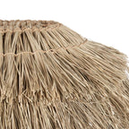 Suspension frangée en fibres naturelles beige paille – 140x60 cm