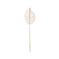 Feuille décorative rotin ajourée sur tige bambou couleur naturelle – H120 cm