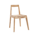 Chaise de salle à manger en teck recyclé naturel pour intérieur et extérieur