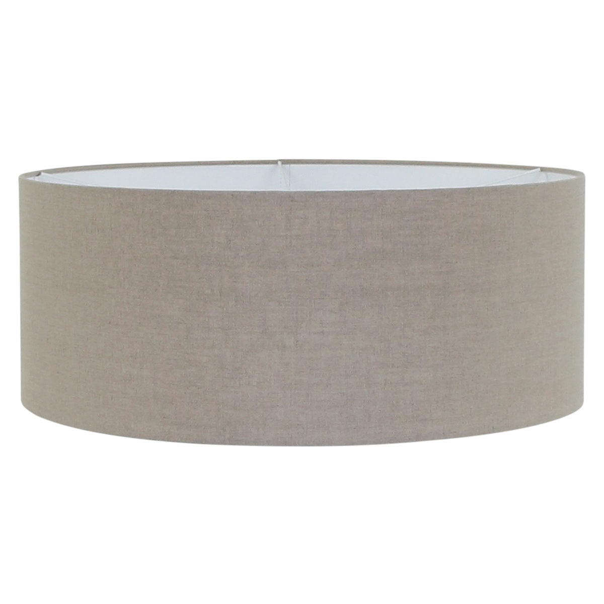 Abat-jour cylindrique en lin beige grisé pour lampe E27 – Ø50 cm