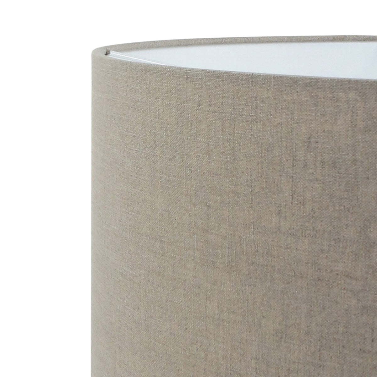 Abat-jour cylindrique en lin beige grisé pour lampe E27 – Ø50 cm