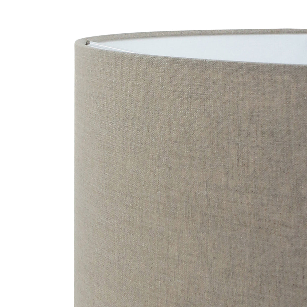 Abat-jour cylindrique en lin beige grisé pour lampe E27 – Ø50 cm