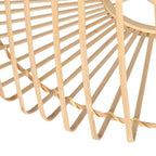 Suspension en bambou naturel disque ajouré bois clair – Ø40 cm