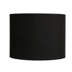 Abat-jour cylindrique en lin noir intérieur doré E27 – Ø20 cm