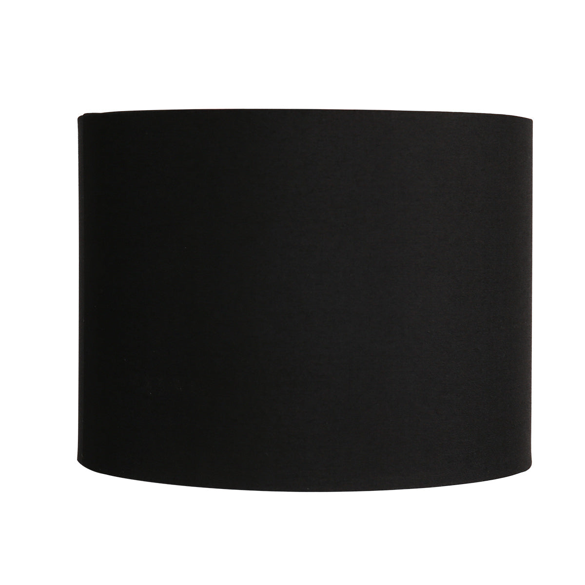 Abat-jour cylindrique en lin noir intérieur doré E27 – Ø20 cm